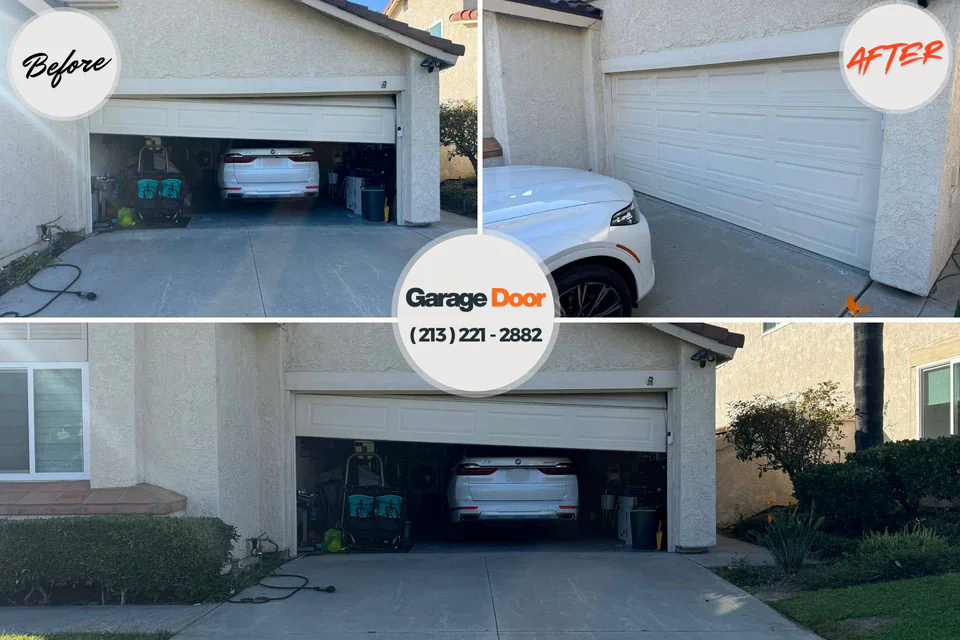 Before and after: garage door repair Wormleysburg, PA